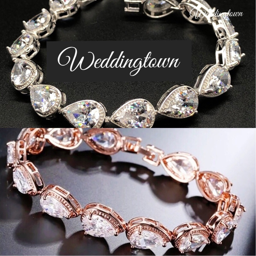 Pear shaped Luxury Bracelet weddingtown Statement